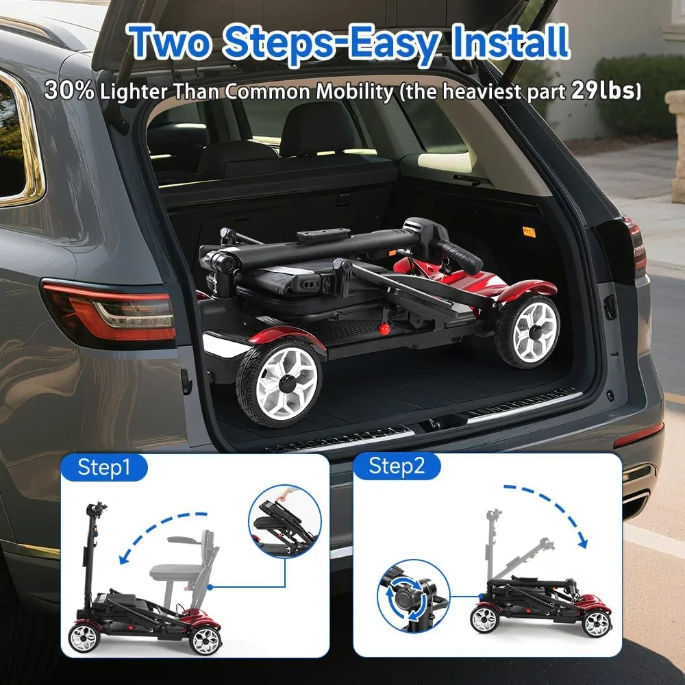 Scooter sendo dobrada em duas etapas