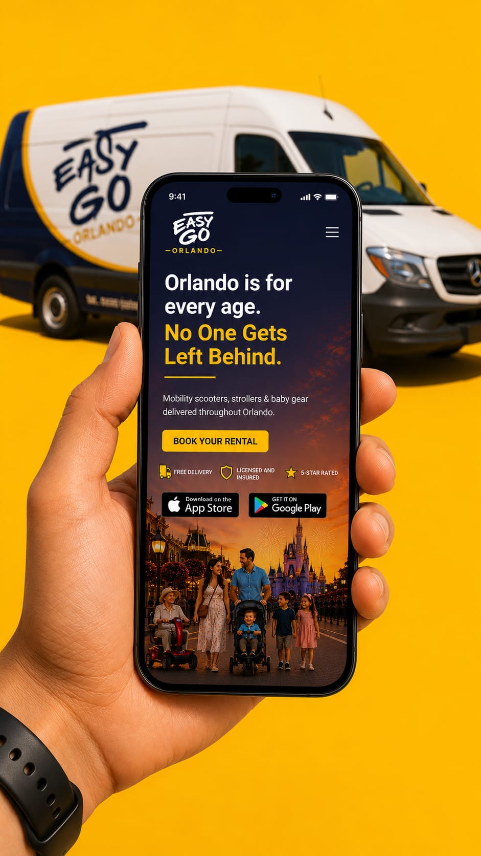 Easy Go Orlando delivery van