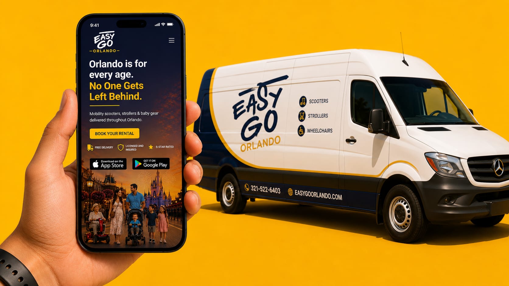 Easy Go Orlando delivery van