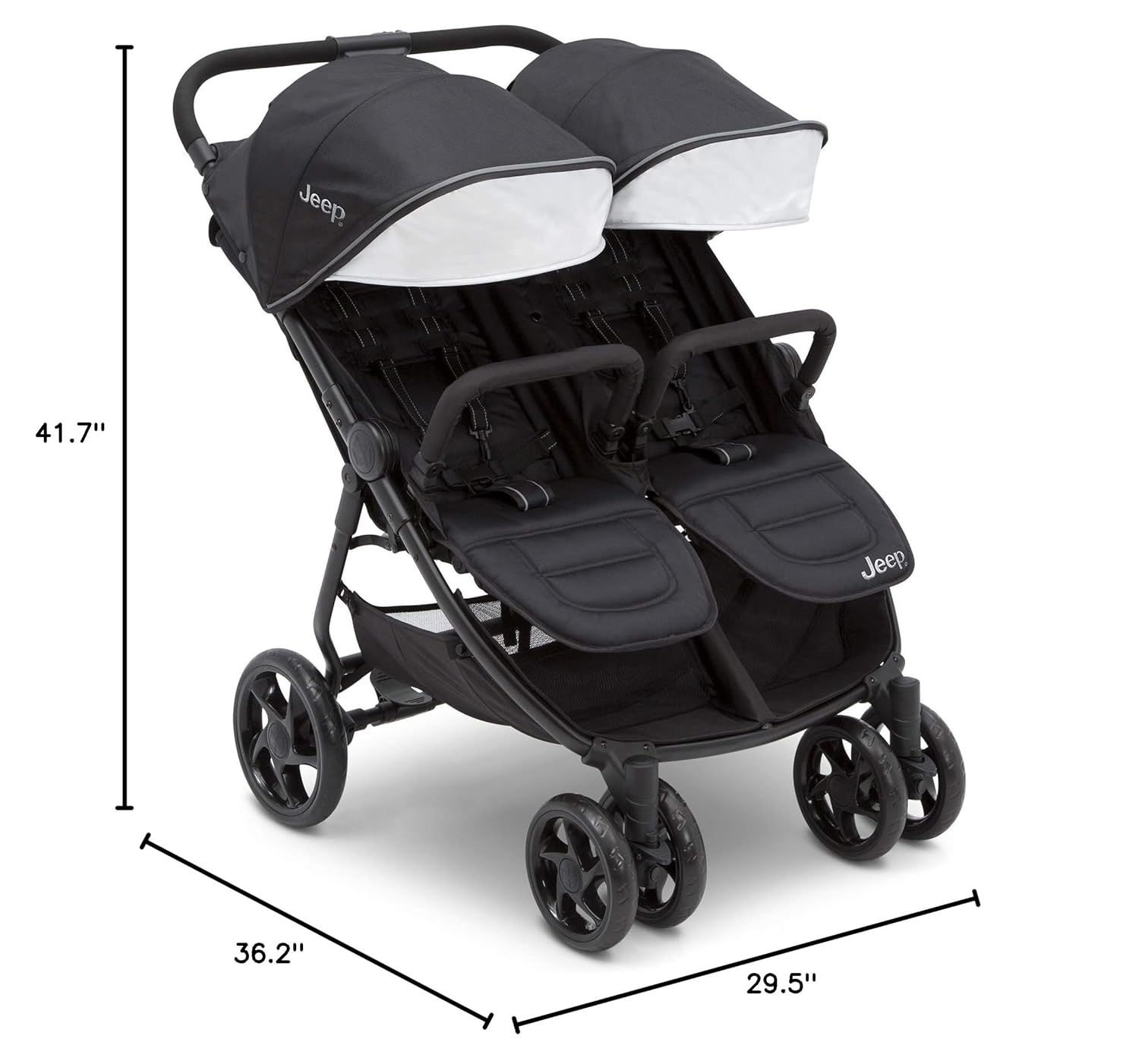 Double stroller folded for the car