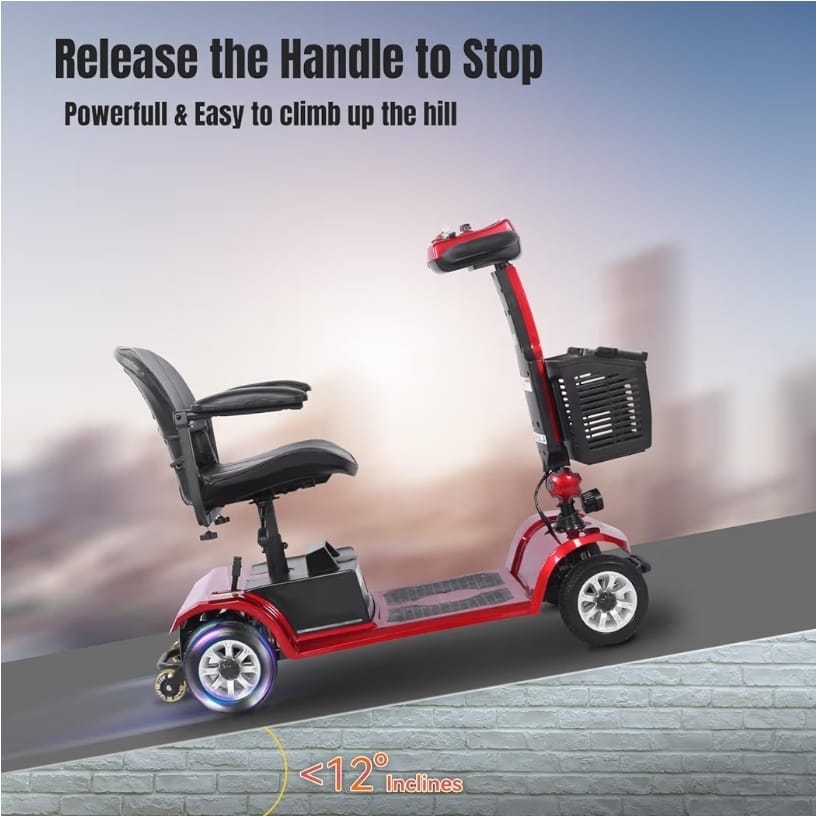 Heavy-Duty scooter climbing a ramp with a heavier rider