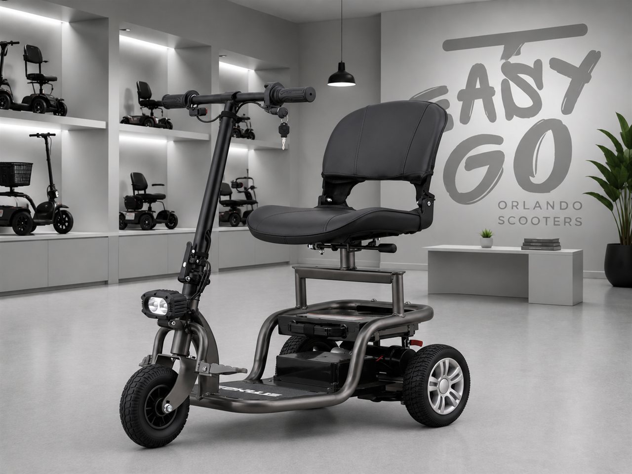 3-Wheel Confort mobility scooter in the Easy Go Orlando showroom