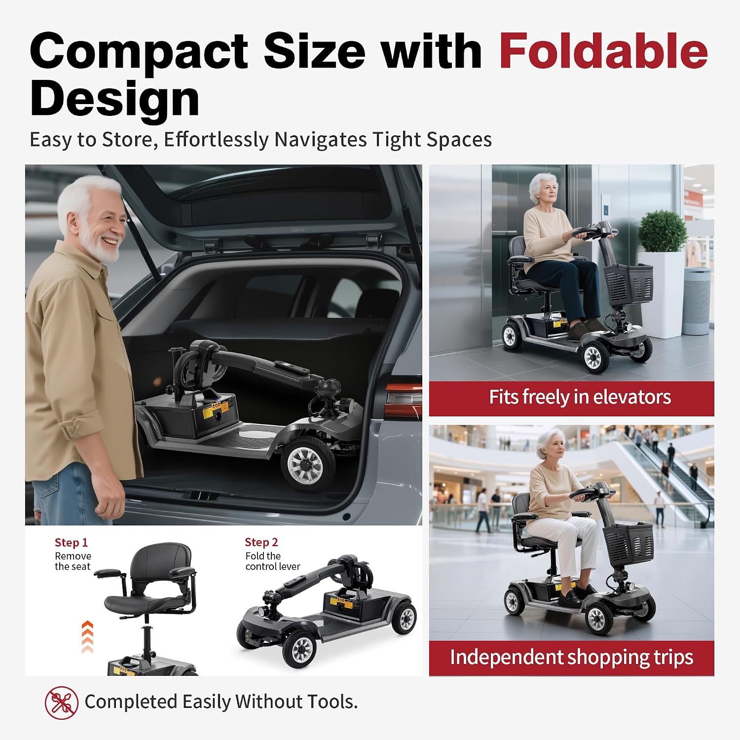Standard Heavy Duty scooter — compact foldable design