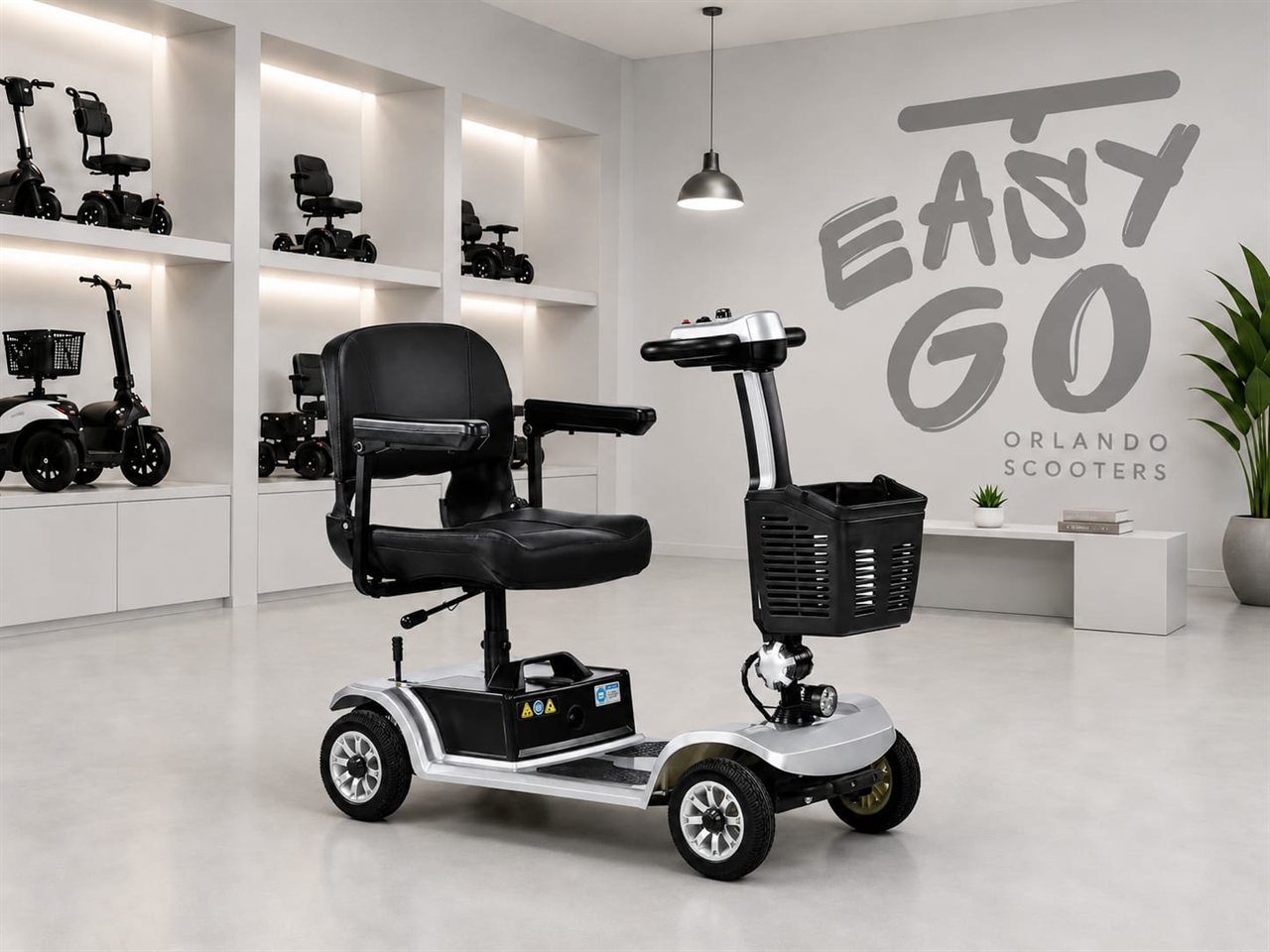 Confort 4-wheel mobility scooter with padded seat