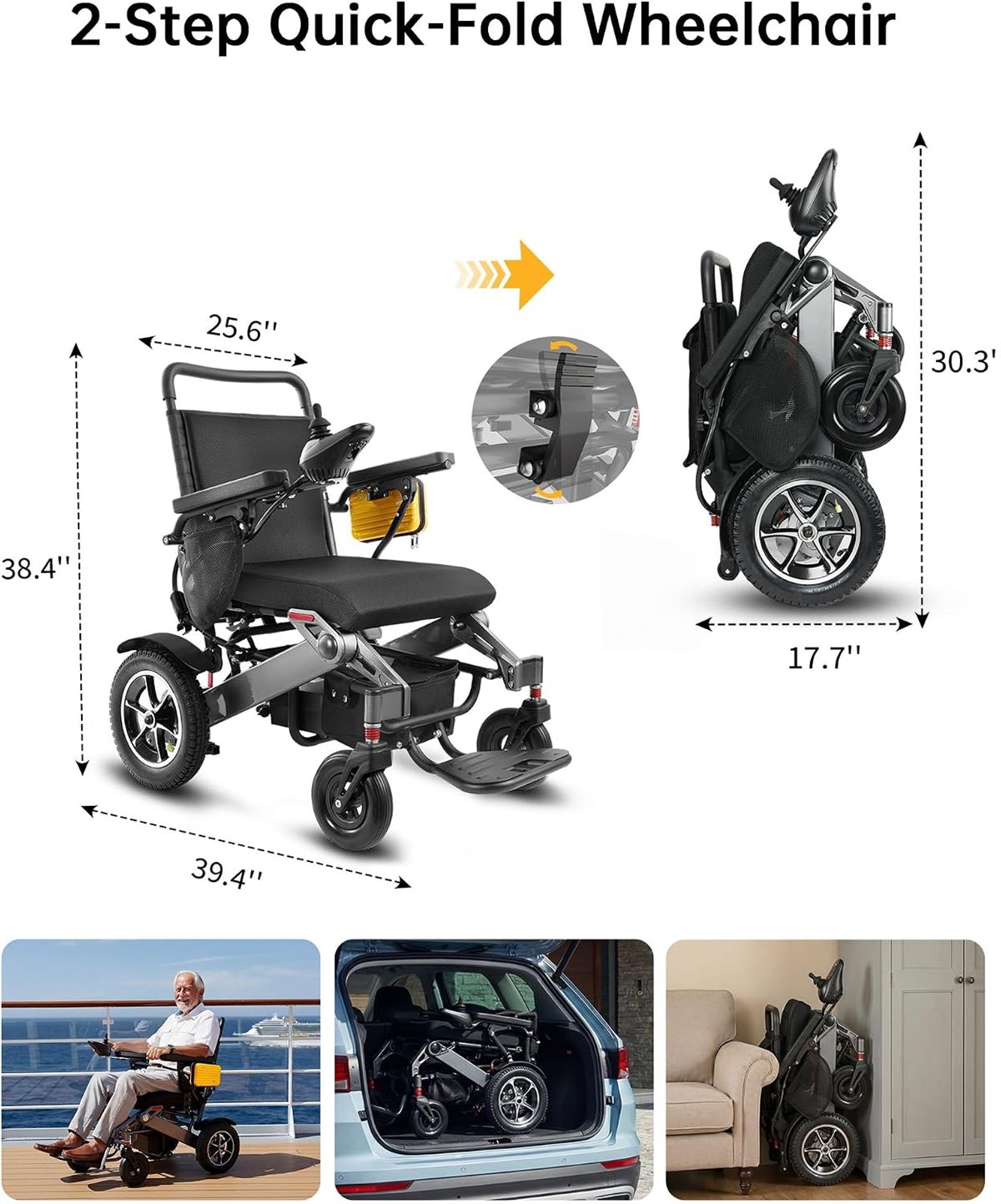 Electric Wheelchair Standard seen from the side