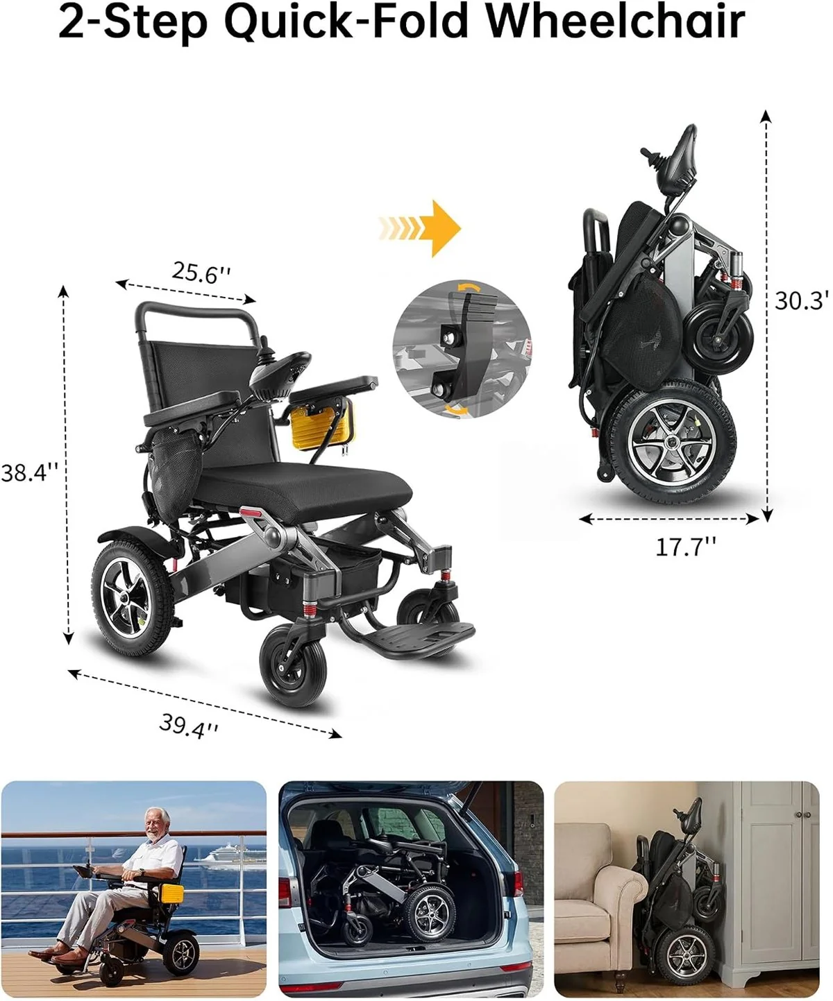 Electric Wheelchair Standard seen from the side