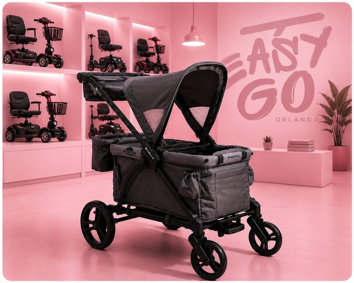 Stroller wagon parked at an Orlando resort